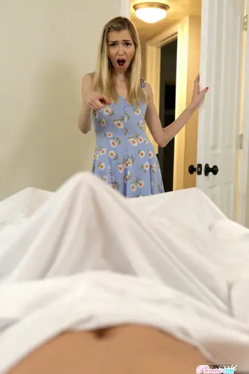 Mackenzie Moss – Petite Blonde in a Dress Gets Creampied Doggy Style