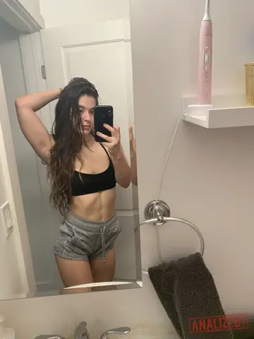 Abbie Maley – PAWG Brunette Takes Mirror Selfies Stripping Out of Her Shorts