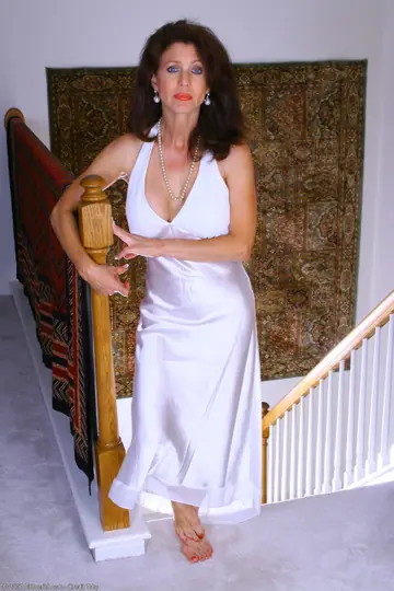 Petite Brunette MILF Strips Out of Her Dress and Spreads Her Shaved Pussy