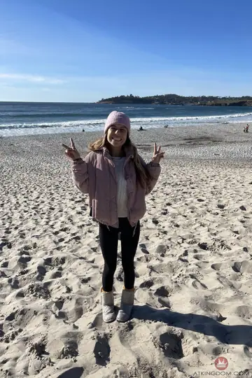 Summer Vixen – Slim Blonde in Glasses and Boots Spreads on the Beach