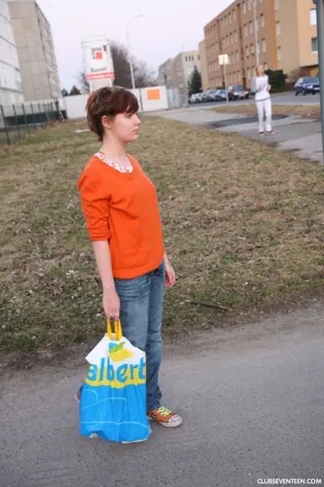Short-Haired Redhead Fingers and Licks Pussy Outdoors