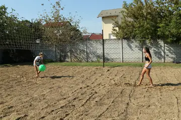 Gina Gerson – Two Slim Russian Lesbians Play with Asses Outdoors in Shorts After Volleyball