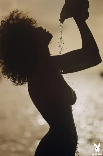 Nereyda Bird – Tall Ebony Brunette with Big Tits Poses in a Bikini on the Beach