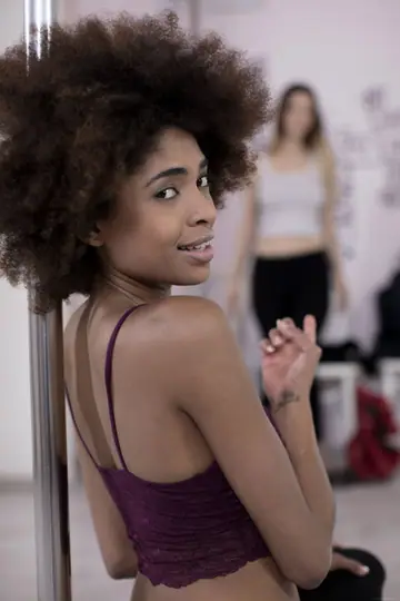 Stella Cox – Two Skinny Ebony Brunettes Strip and Finger and Lick Each Other
