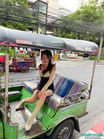 Petite Thai Woman Gives a Handjob and Rides Cock Outdoors