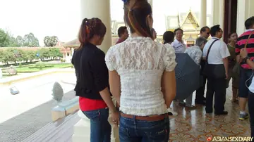 Petite Thai Brunette Has Missionary Sex Outdoors