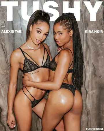 Kira Noir – Petite Ebony Babes in Lingerie Take Anal in a Threesome