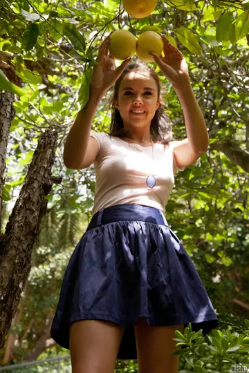 Brunette PAWG Flashes Her Big Tits and Ass in a Skirt Outdoors
