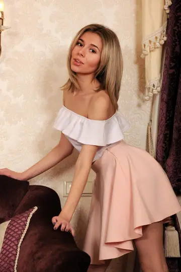 Angel Sway – Ukrainian Blonde Strips Out of Her Skirt