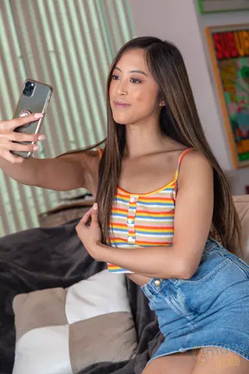 Alexia Anders – Brunette Asian Babe Takes Selfie Then Gets a Facial