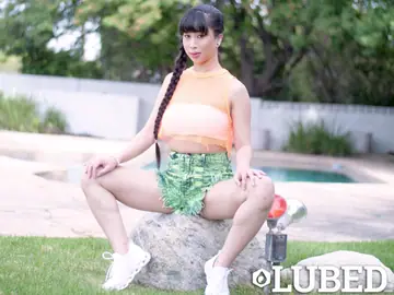 Jade Kush – Thick Asian Brunette in Shorts Gets Creampied and Cum on Her Ass