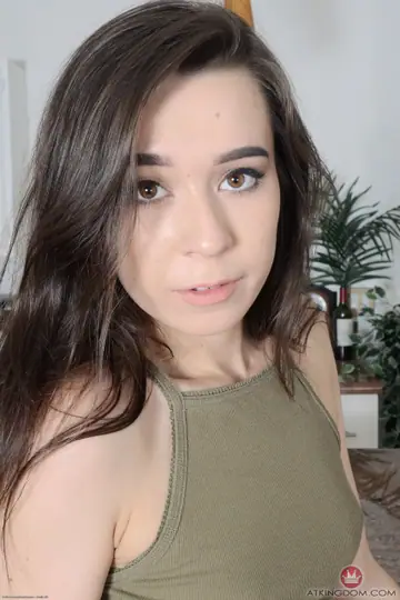 Ariel Grace – Skinny Brunette Pulls Panties Aside and Spreads