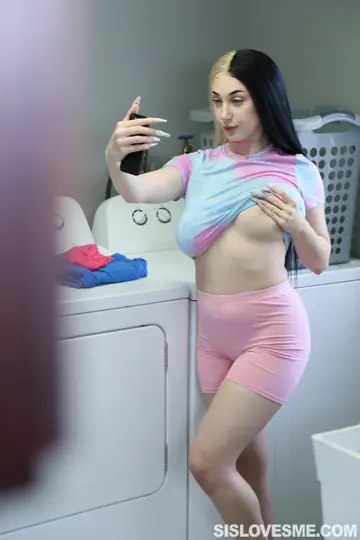 Blonde with Big Natural Tits Kisses and Takes POV Cum in Mouth