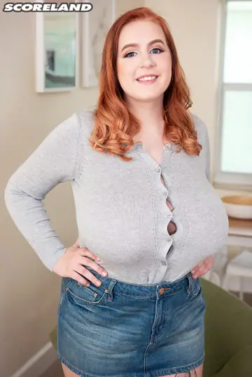 Lissa Hope – BBW Redhead Strips Off Her Skirt and Shows Her Big Tits