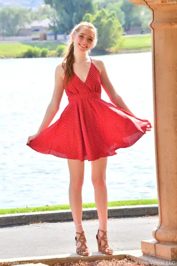 Myra Glasford – Redhead in Heels and Panties Masturbates Outdoors