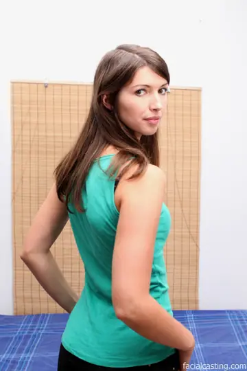 Susan Ayn – Tall Czech Brunette in a Skirt and Heels Takes a Facial