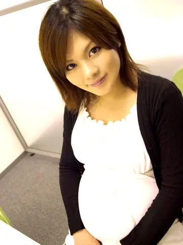 Pregnant Japanese Woman Sucks and Fucks POV with Hairy Pussy