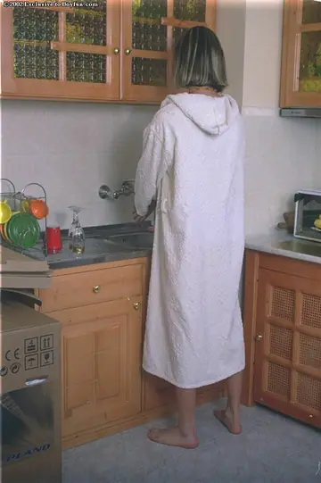 Slim Thick Woman in Panties Kisses Her Man in the Kitchen