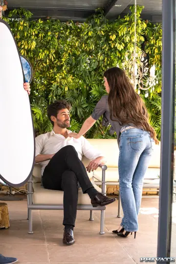 Petite French Brunette Takes Hard Anal Doggy Style Until He Cums
