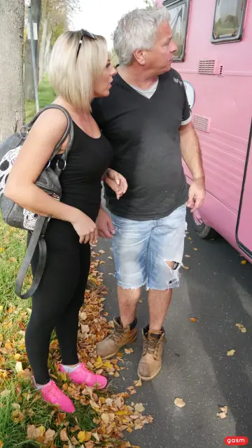 Big-Titted German MILF Rides Old Guy and Takes Cum on Her Tits