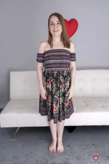 Alice Merchesi – Petite Slim Brunette Spreads Her Hairy Pussy