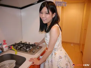 Mai Araki – Busty Japanese Brunette Gives a Blowjob and Handjob in the Kitchen