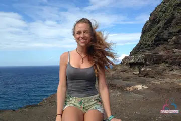 Taylor Whyte – Blonde Amateur Poses in a Top and Shorts on the Beach