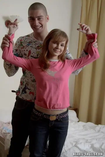 Justine Hayes – European Blonde in Jeans and Socks Sucks and Fucks