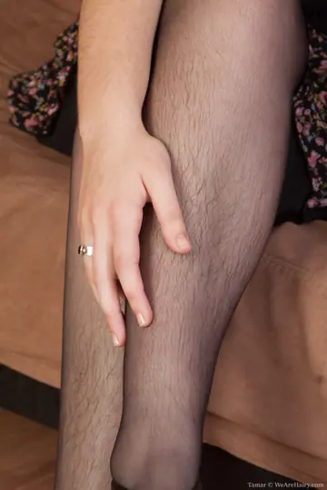 Busty BBW in Stockings Lifts Her Skirt and Spreads Her Hairy Pussy
