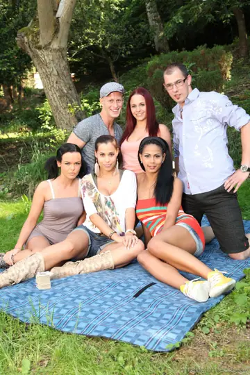 Satin Bloom – Ebony Czech Brunettes Take Anal and Blowjobs at an Outdoor Picnic