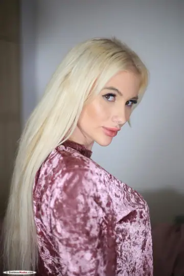 Anna Rock – Blonde with Enhanced Tits Spreads Her Pussy