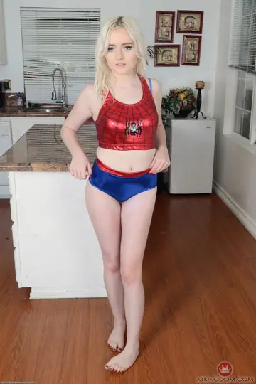 Skye DeLuna – Skinny Blonde Undresses in the Kitchen and Spreads Her Wet Pussy