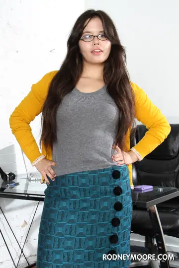 Hermine Haller – Curvy Asian Brunette in Glasses Jerks Him Off to Cum