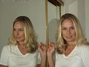 Thick British MILF Strips Out of Her Jeans in the Bedroom Mirror