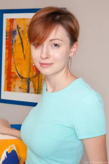 Lilu Rose – Petite Russian Redhead Strips and Shows Her Hairy Pussy