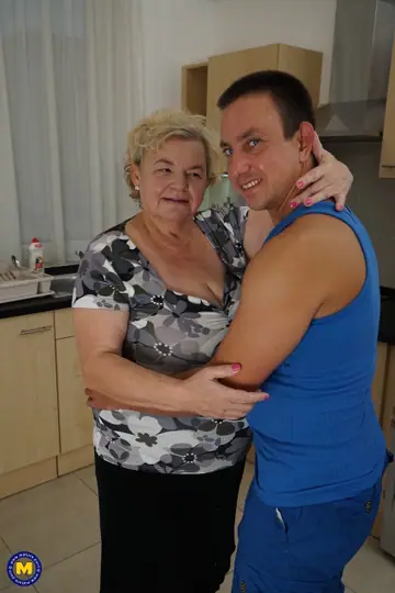 Mature European BBW Strips and Fucks Her Stud