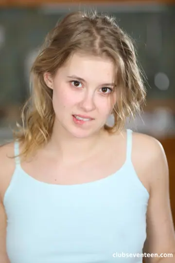 Casey Nohrman – Petite Pale Blonde Strips Off Her Lingerie and Fingers Her Pussy on the Sofa