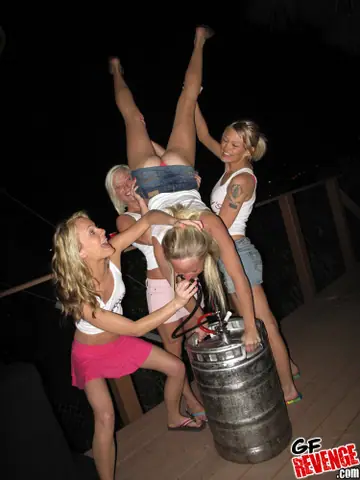 Lesbian PAWGs Strip and Lick Pussy Outdoors