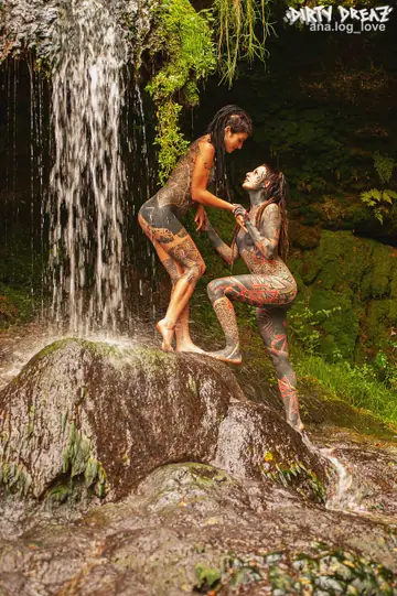 Anuskatzz – European Lesbians with Pigtails Have Sex on a Bridge