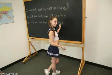 Petite Blonde in Pigtails Gives a Handjob to Her Tall Partner