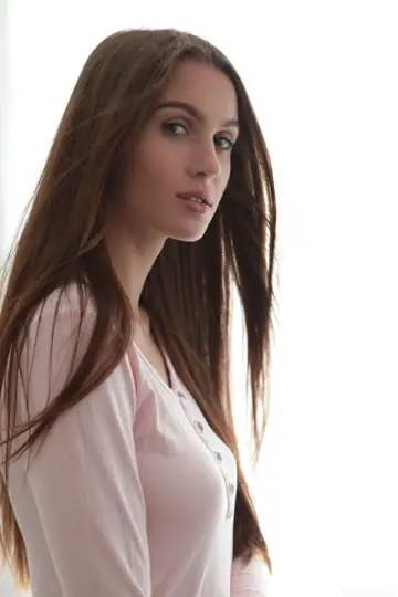 Holly Haim – Tall Brunette with Big Natural Tits Strips Out of Her Dress