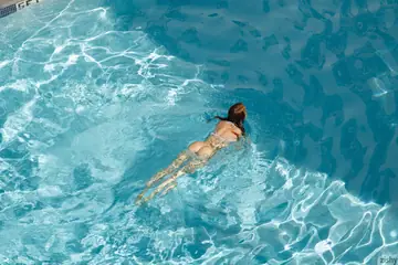 Zoey Luna – Petite Redhead Strips Out of Her Bikini and Spreads at the Pool