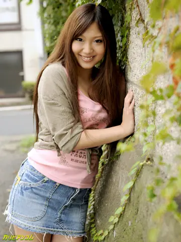 Maki Takei – Petite Asian Redhead Lifts Her Skirt and Shows Her Hairy Pussy
