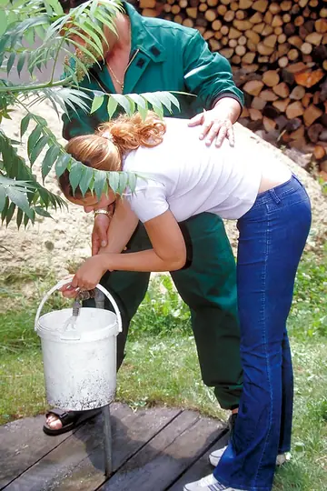 Thick Redhead Rides and Gets Fucked Doggy Style Outdoors