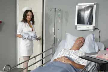 Lily Love – Hungarian Nurse in Stockings Gives a Titjob and Gets Fucked Doggy Style