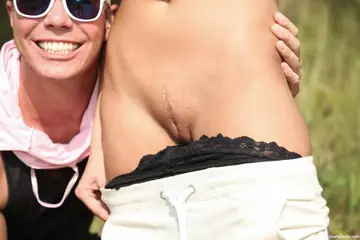 Ana Bell Evans – Busty Brunette Blows and Rides Cock Outdoors