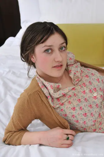 Petite Pale Woman Strips Out of Her Jeans to Show Her Hairy Pussy