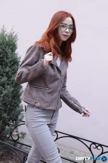 Tall European Redhead Blows Her Partner Outdoors