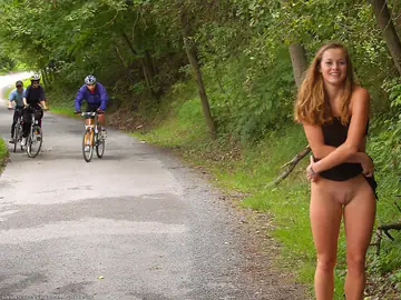 Dagmar – German Blonde Strips Naked Outdoors and Poses in Public