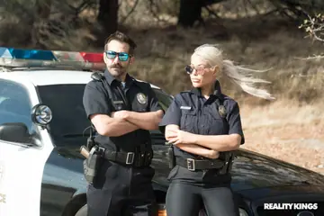 Bridgette B – Spanish Blonde MILF in Uniform Sucks and Fucks on a Cop Car